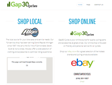 Tablet Screenshot of gap30cycles.com